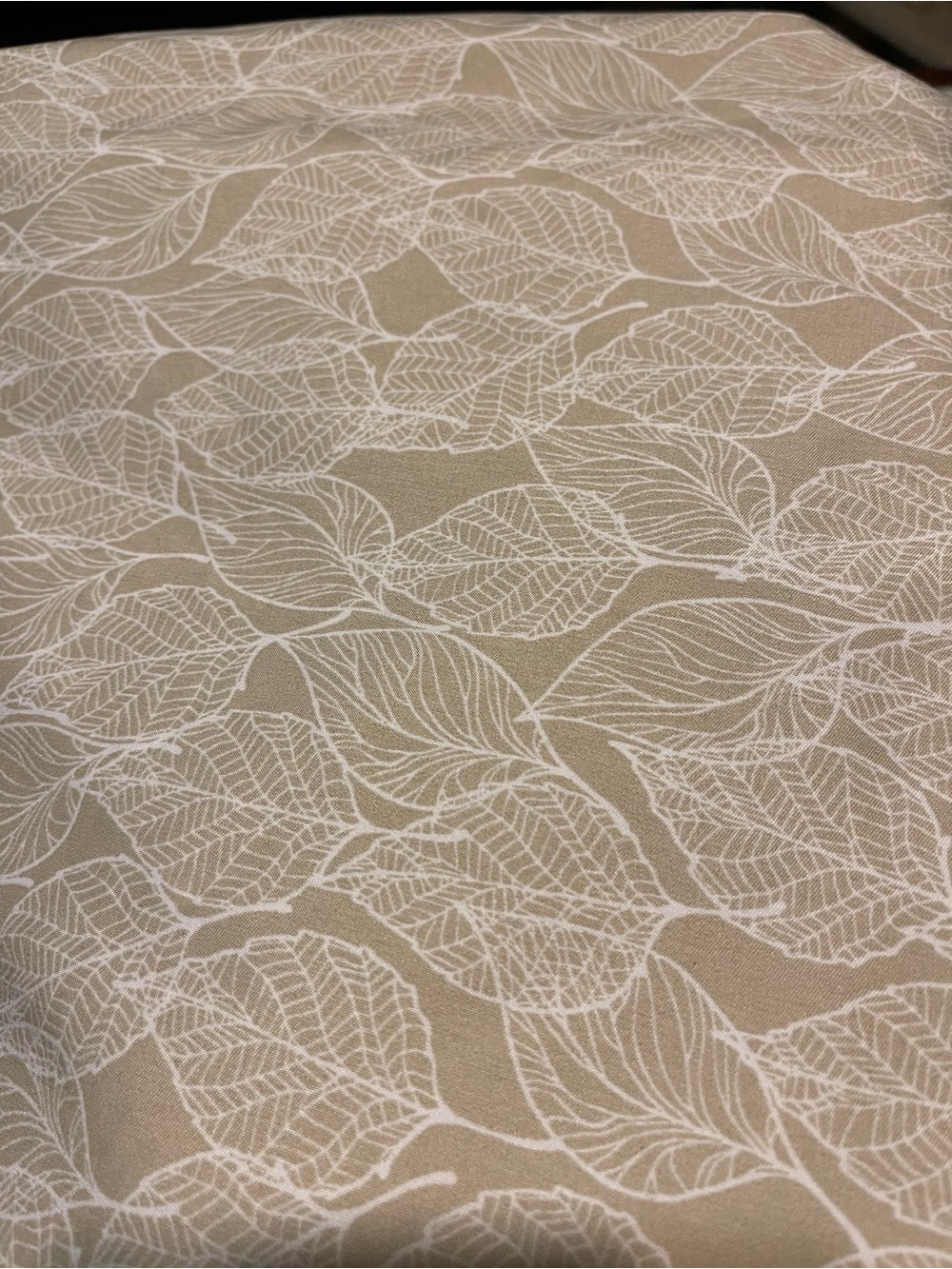 Foliage Leaf Print Sheet Set in Brown and White